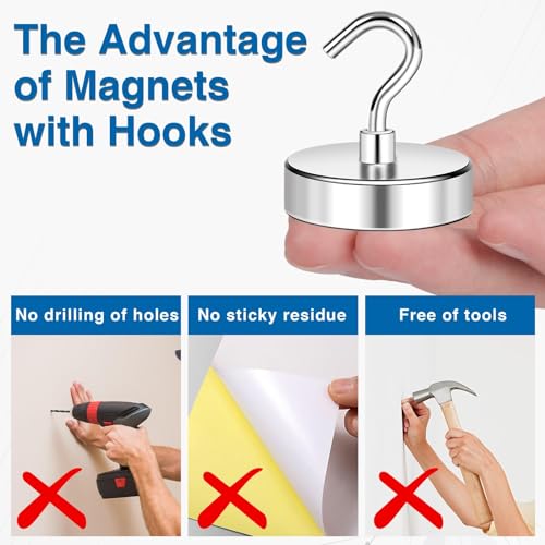 Magnetic Hooks for Cruise Cabins (12 Count)