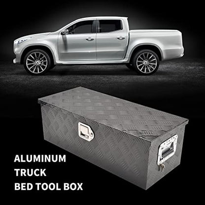 30Inch Aluminum Tool Box 5 Bar Tread ToolBox for Truck Bed Car Outdoor