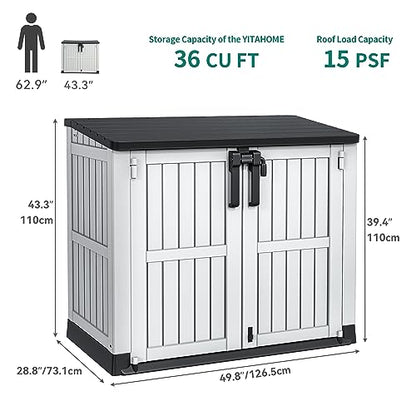 Light Gray Resin Tool Shed
