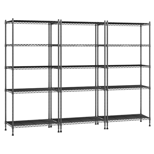 5 Tier Shelf 1010LBS Storage Shelves Adjustable Wire Shelving