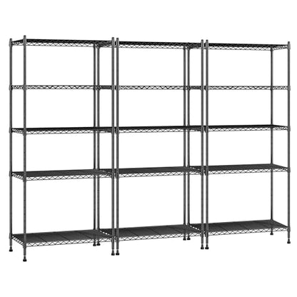 5 Tier Shelf 1010LBS Storage Shelves Adjustable Wire Shelving