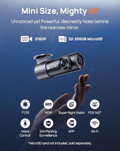 M310 Plus 4K Dash Cam Front with Night Vision