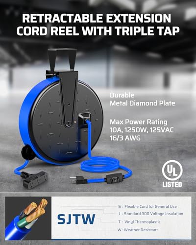 Retractable Extension Cord Reel