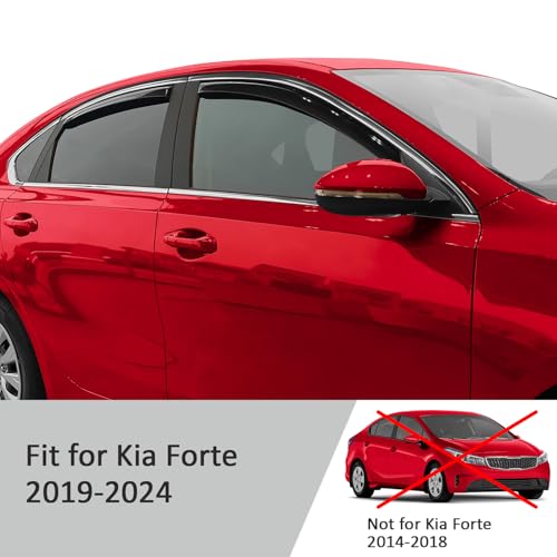 in Channel Extra Durable Rain Guards for Kia Forte 2019