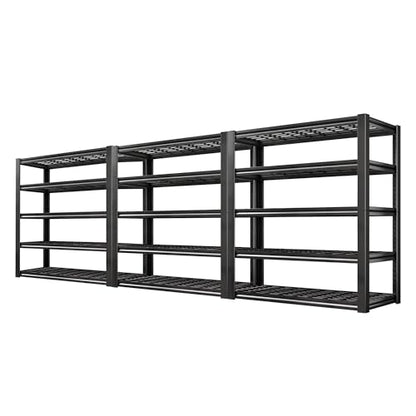 3 Pack Garage Shelving 3200LBS Heavy Duty Storage Shelves for Office (3 Count)