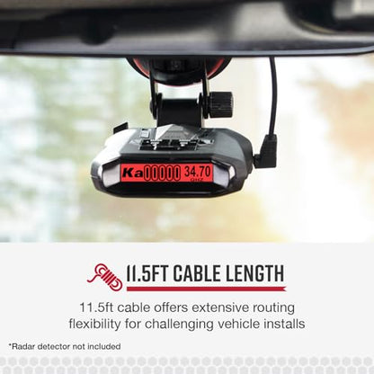 Radar Detector Direct Hardwire Kit to Barrel Connector Power Cord