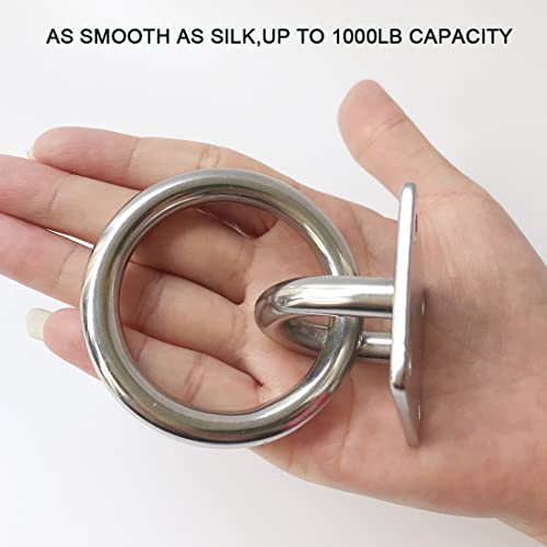 Ceiling Hooks Ceiling Wall Mount Hook Heavy Duty 1000LB Dog Anchor Pad Eye Plate 304 Stainless Steel for Yoga Swings Hammocks Training Straps Punching Bags Hanging