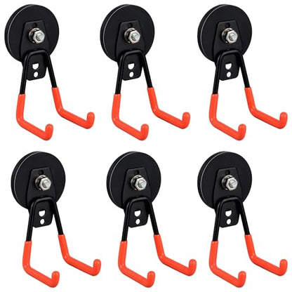 Heavy Duty Magnetic Garage Hooks (6 Count)