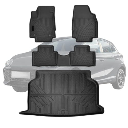 Floor Mats Trunk Liner for 2024 2025 2026 MG MG3 Customized TPE All Weather Car Floor Liners Fit MG Accessories Black