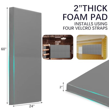 60" 72" High Gym Wall Padding 2"