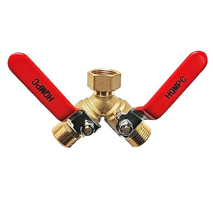 Garden Hose Y Valve Splitter With Stainless Steel Long Handle