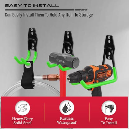 15 Piece Garage Wall Hooks with 3 Extension Straps (15 Count)