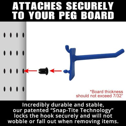 PegPro® 2" Hooks Kit for Standard “Wood Fiber” pegboard (24 Count)