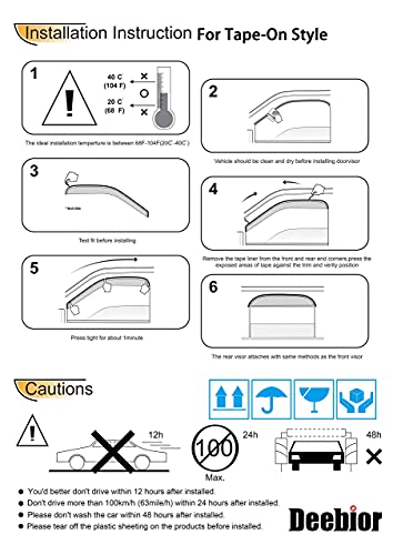 Window Visors Rain Guards for 2009 (4 Count)