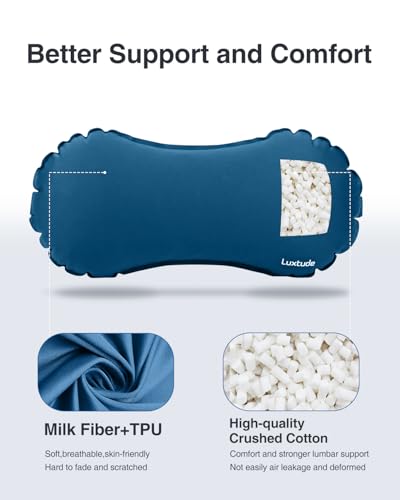 Inflatable Lumbar Pillow for Airplane Travel