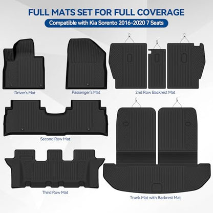 Custom Fit Floor Mats for Kia Sorento 2016