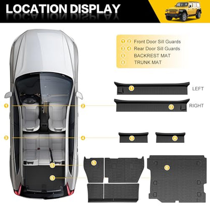 Cargo Mats with Door Sill Guards for 2018