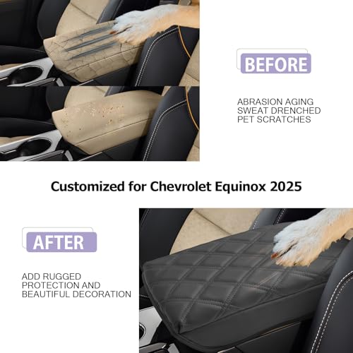 Center Console Cover Compatible with 2025 2026 Equinox Accessories Armrest Cover Center Console Pad 2025 2026 Equinox LT