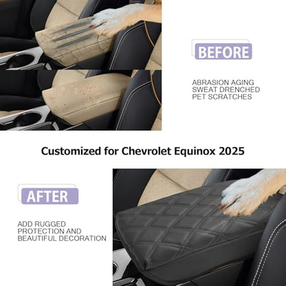 Center Console Cover Compatible with 2025 2026 Equinox Accessories Armrest Cover Center Console Pad 2025 2026 Equinox LT