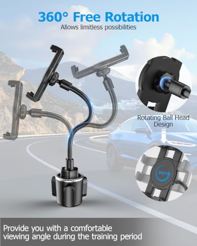 Gooseneck Car Cup Holder Tablet Mount