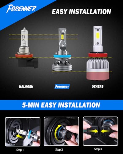 NextGen & Upgraded H11 H9 H8 Bulbs (2 Count)