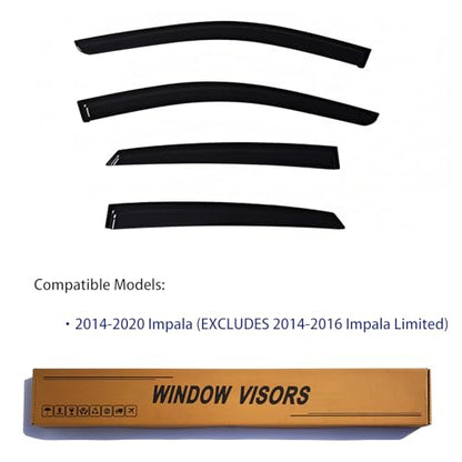 Window Visors Rain Guards Fits 2014