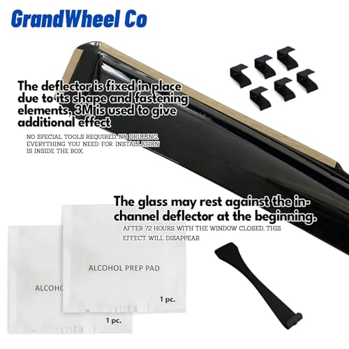 Window Deflectors Smoke Tinted in (4 Count)