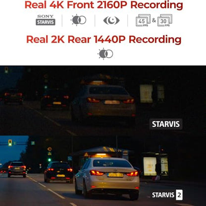 ARC700 Dash Cam 4K Front and 2K Rear