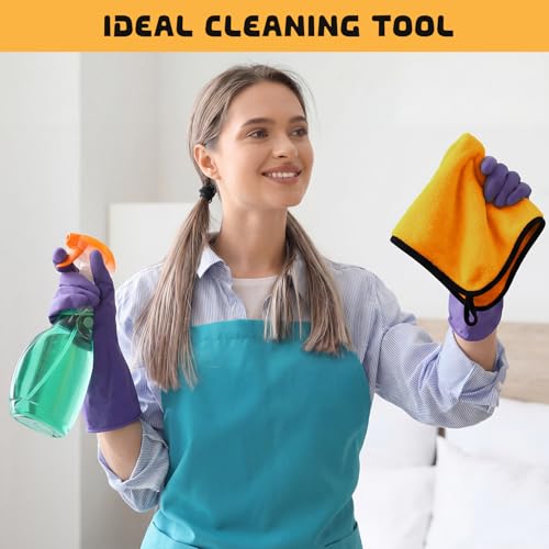 100 Pcs Yellow Microfiber Towels