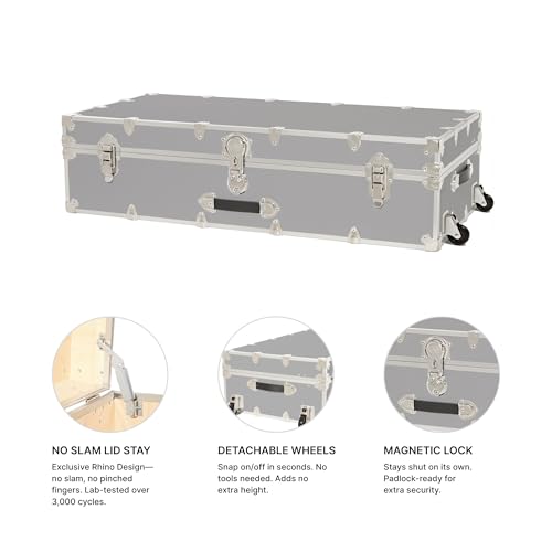 Rhino Trundle Storage Trunk with Wheels