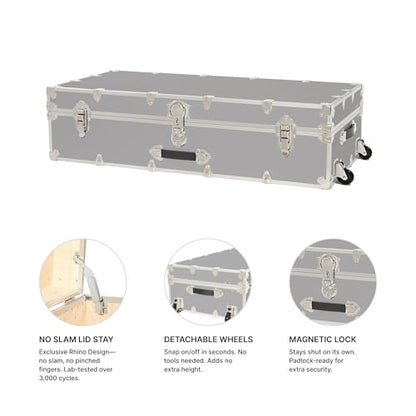 Rhino Trundle Storage Trunk with Wheels