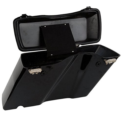 Motorcycle Hard Saddlebags with Black Conversion Brackets Fit For Harley Softail Deluxe Heritage Softail 1984