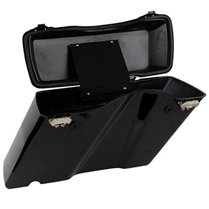 Motorcycle Hard Saddlebags with Black Conversion Brackets Fit For Harley Softail Deluxe Heritage Softail 1984