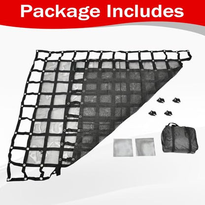 Heavy Duty 81" x 96" Truck Bed Cargo Net with 1500LBS Capacity