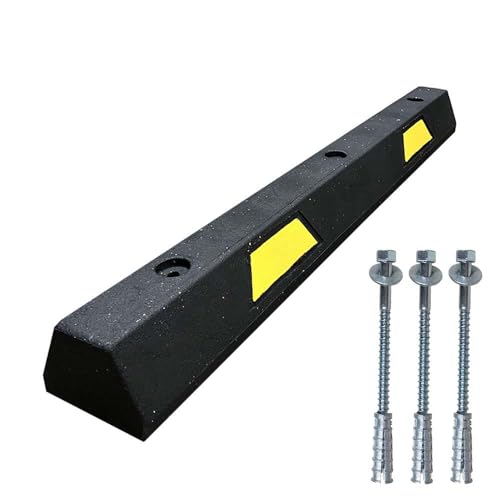4' Rubber Car Parking Stop with Concrete Hardware