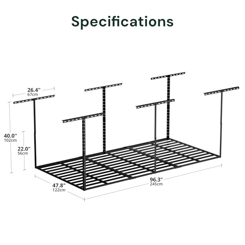 4x8 Overhead Garage Storage Rack Organization