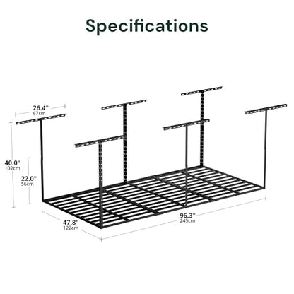 4x8 Overhead Garage Storage Rack Organization