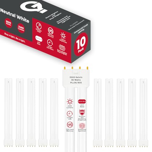 PLL36 835 36W 16.5" Twin Tube Compact Fluorescent Light Bulb 4 (10 Count)