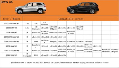 7 Layers Waterproof SUV Car Cover for BMW X5 2007