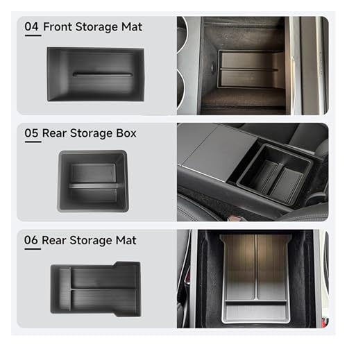 Storage Box Compatible For Tesla Model Y Juniper Accessories Center Console Trays Compatible For Tesla Model Y Juniper 2025