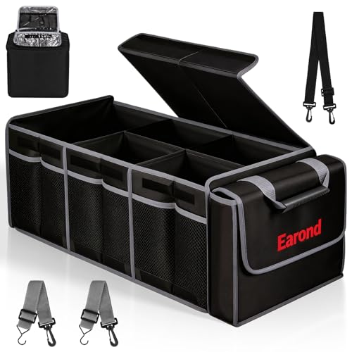 Collapsible Trunk Organizer with Insulated Leakproof Cooler Bag