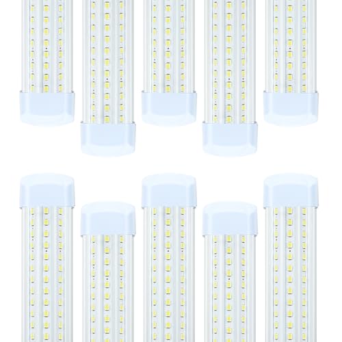 10PCS 8FT LED Shop Lights 120W 19200LM 6500K T8 V (10 Count)