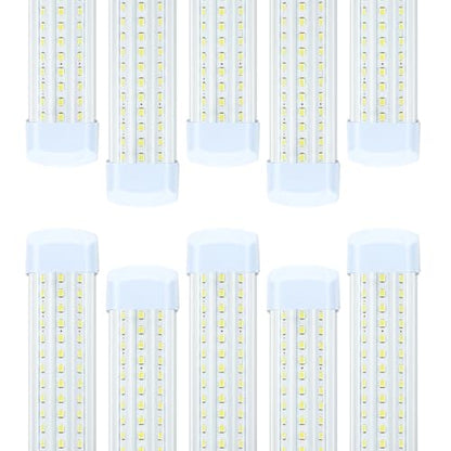 10PCS 8FT LED Shop Lights 120W 19200LM 6500K T8 V (10 Count)