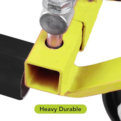 4 Pcs Car Wheel Dolly with Hydraulic Tire Jack (4 Count)