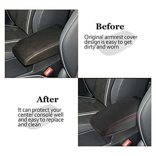 for 2013 2019 Volkswagen VW Golf 7 MK7 MK7.5 Central Console Armrest Rest Pad 2019 Golf 7 MK7 MK7.5 Center Console Seat Box Cover Protector Automotive Car Center Console Soft Cushion