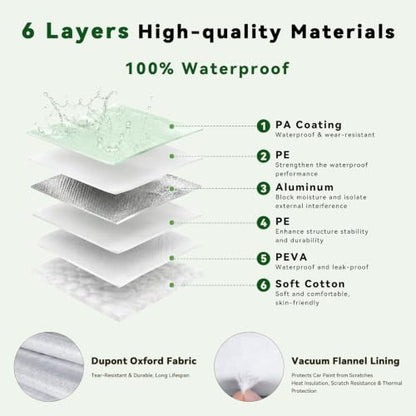 6 Layers Premium Sedan Car Cover Waterproof All Weather Weatherproof UV Sun Protection Snow Dust Storm Resistant Outdoor Exterior Custom Form