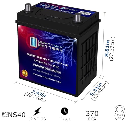 MM NS40 Start and Stop Car BCI Group Size NS40 12V 35Ah