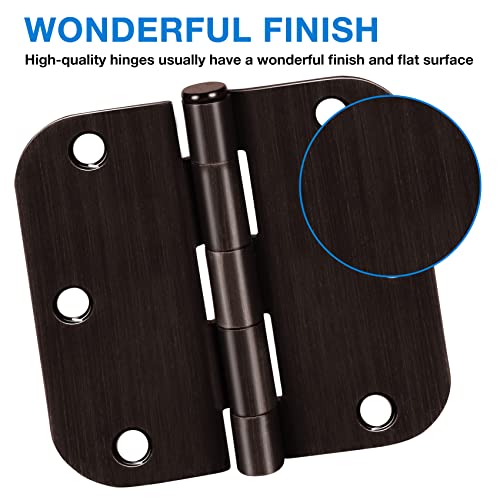 Rounded Door Hinges 3.5" x 3 1