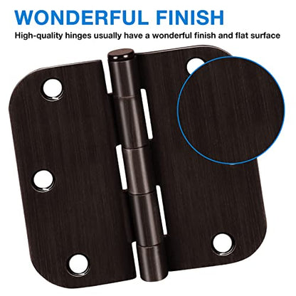 Rounded Door Hinges 3.5" x 3 1