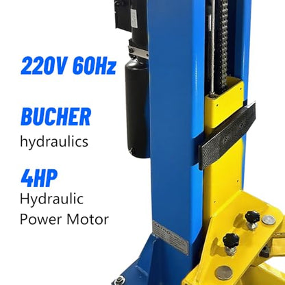 ME 12000lbs 2 Post Lift Automotive Car Lift Single Point Lock Release Two Post Car Lift for Home Garage and Shop ME